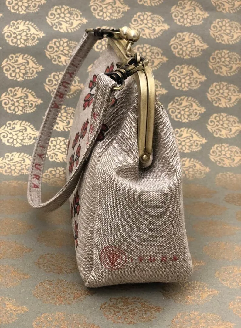 The iYURA Glow-Drop Bag – Embroidered Cross-body Sling and Evening Clutch