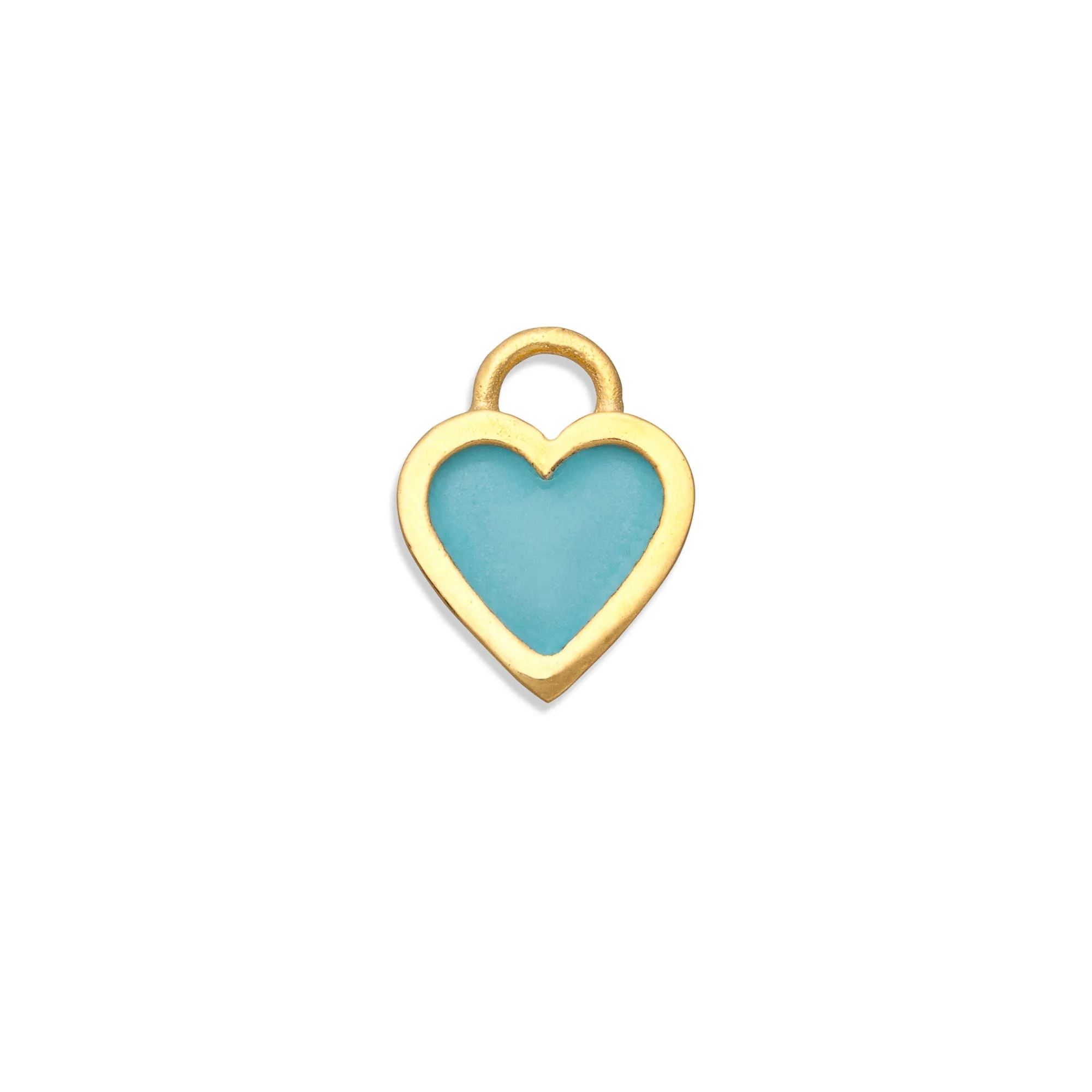 Turquoise Classic Heart Charm