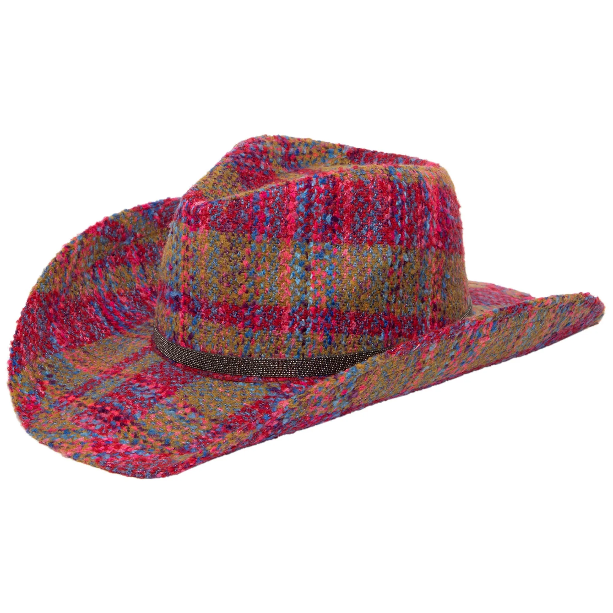 Two Step - Cut & Sew Multi Tweed Pinch Crown Cowboy Hat