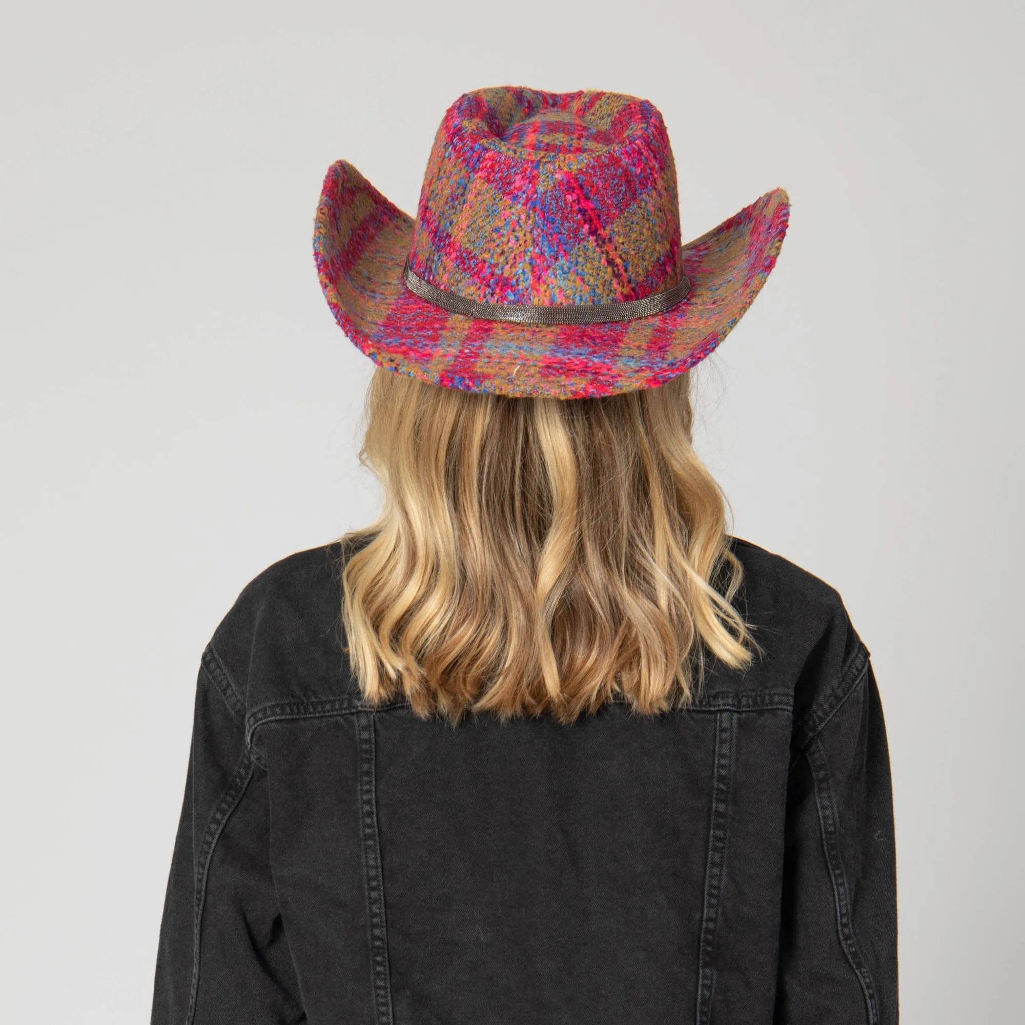 Two Step - Cut & Sew Multi Tweed Pinch Crown Cowboy Hat