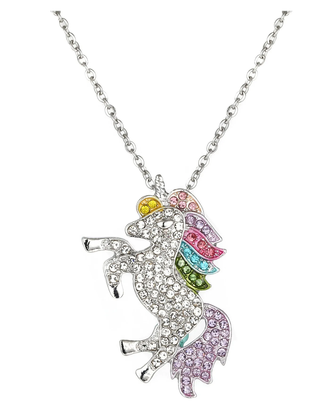 Unicorn Gifts for Girls - Unicorn Drawstring Backpack/Makeup Bag/Bracelet/Necklace/Hair Ties/Keychain/Sticker (Flower Head 4)