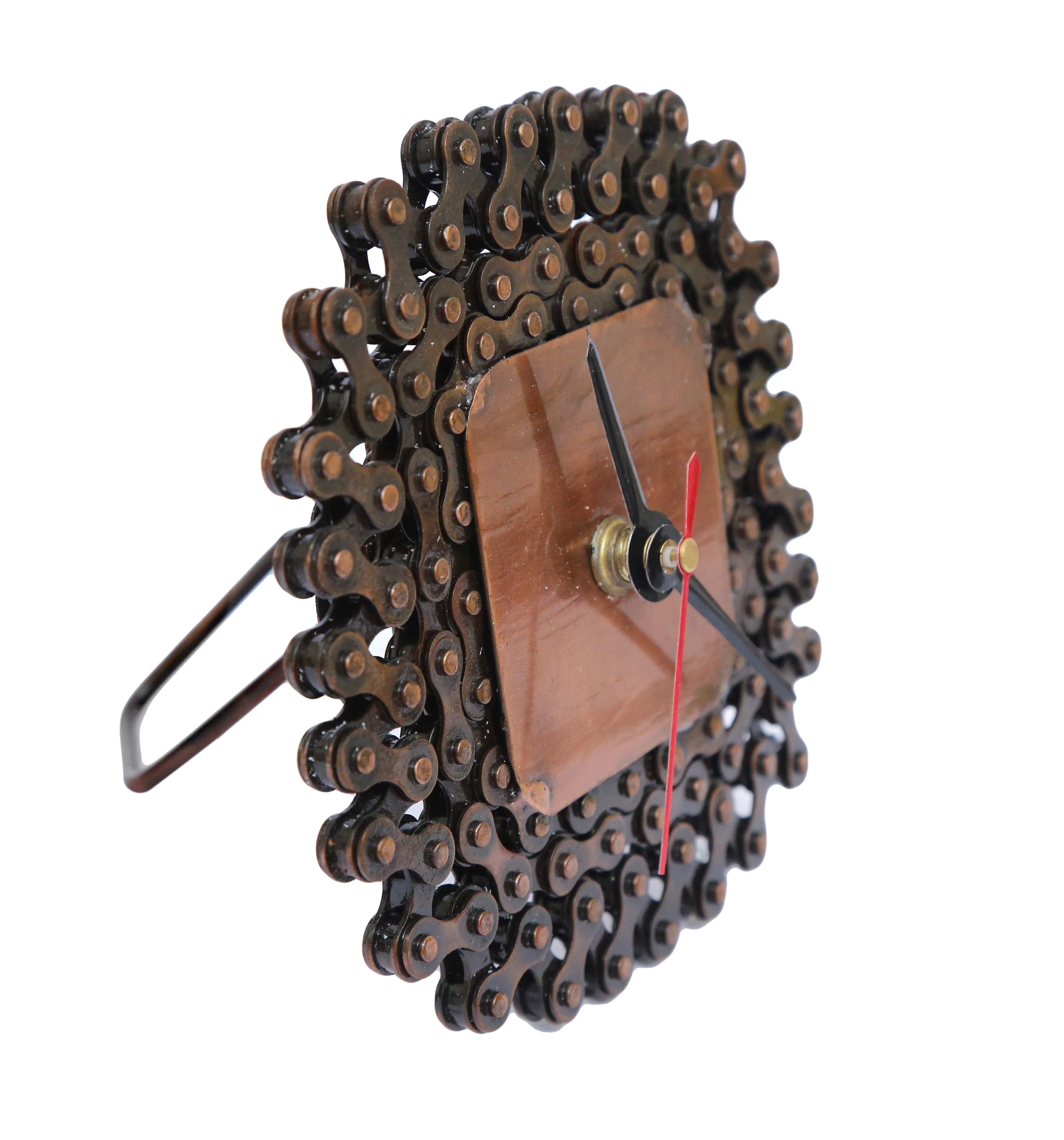 Upcycled Bike Chain Table Clock
