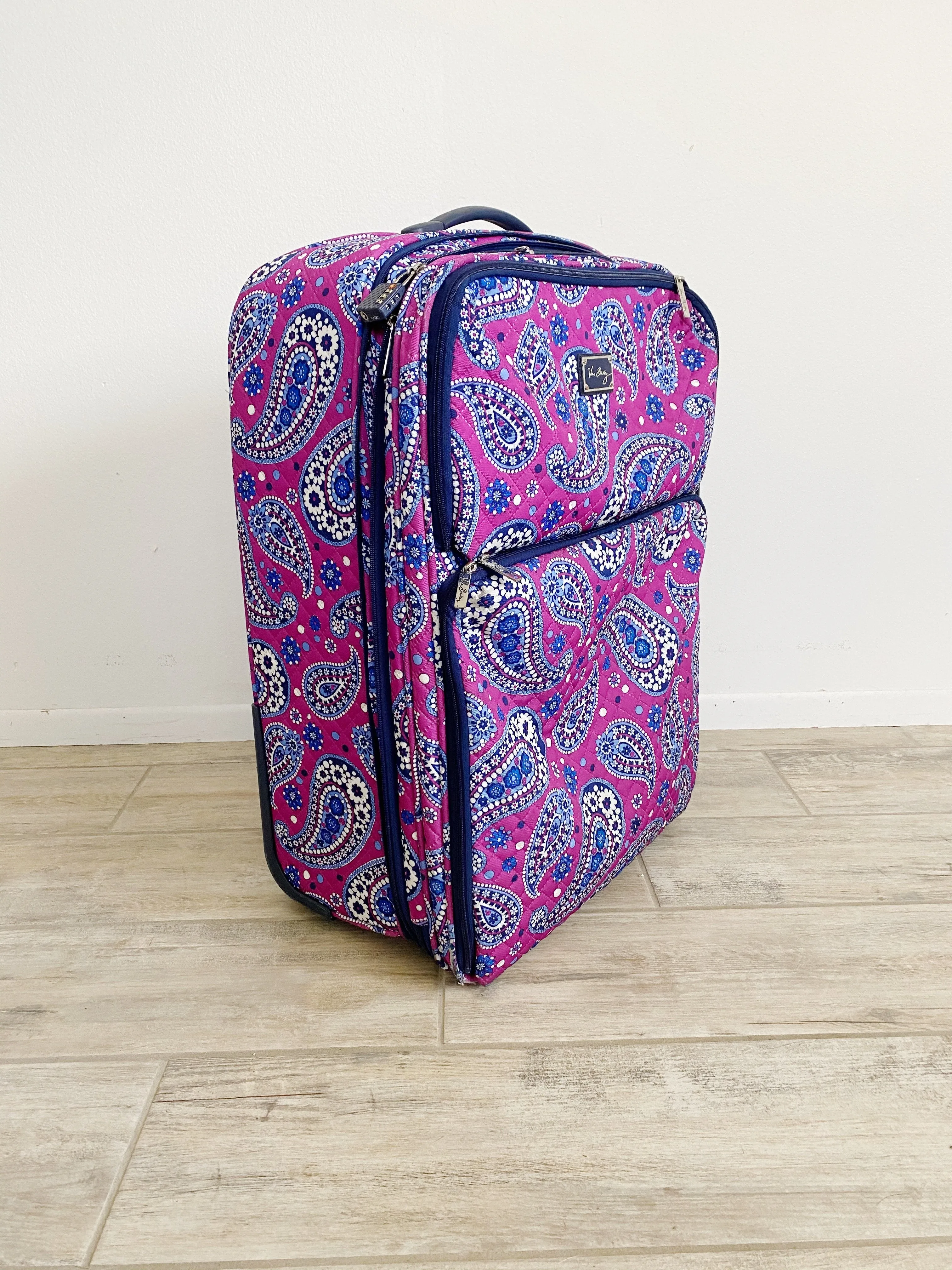 Vera Bradley Boysenberry Small Carry-on Luggage Roller Suitcase