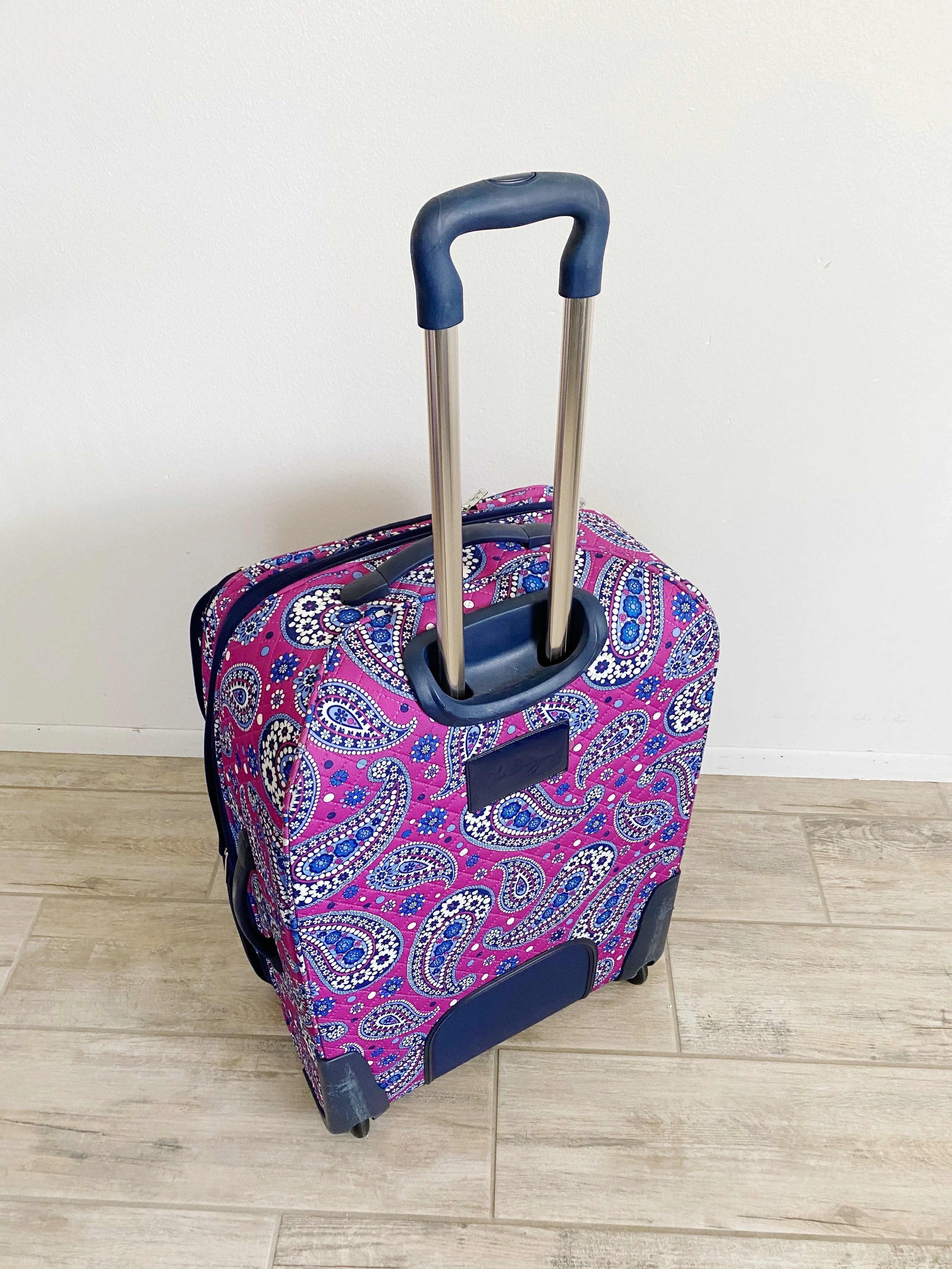 Vera Bradley Boysenberry Small Carry-on Luggage Roller Suitcase