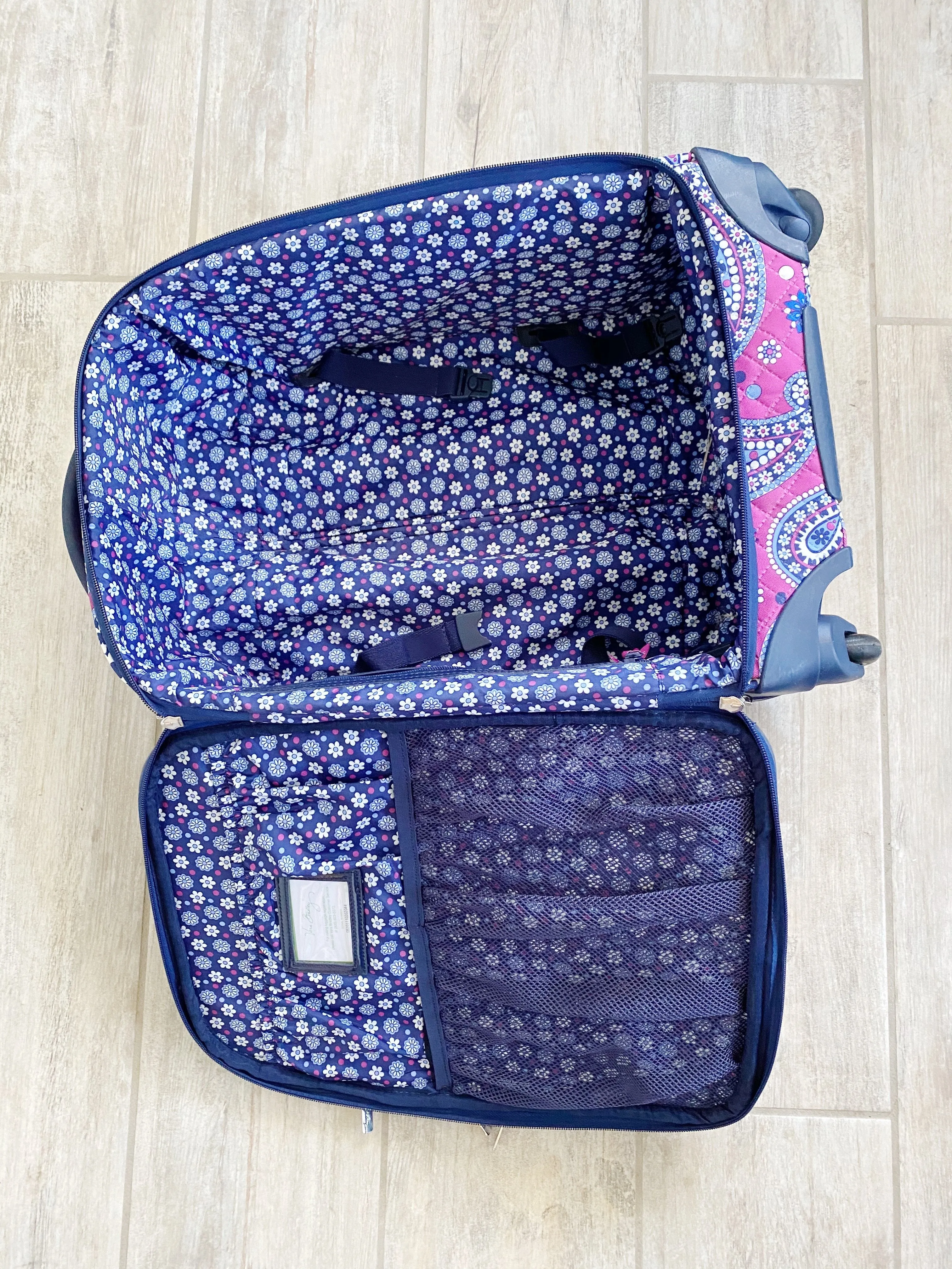 Vera Bradley Boysenberry Small Carry-on Luggage Roller Suitcase