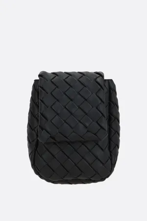 Vertical Cobble Mini Crossbody Bag In Padded Intrecciato