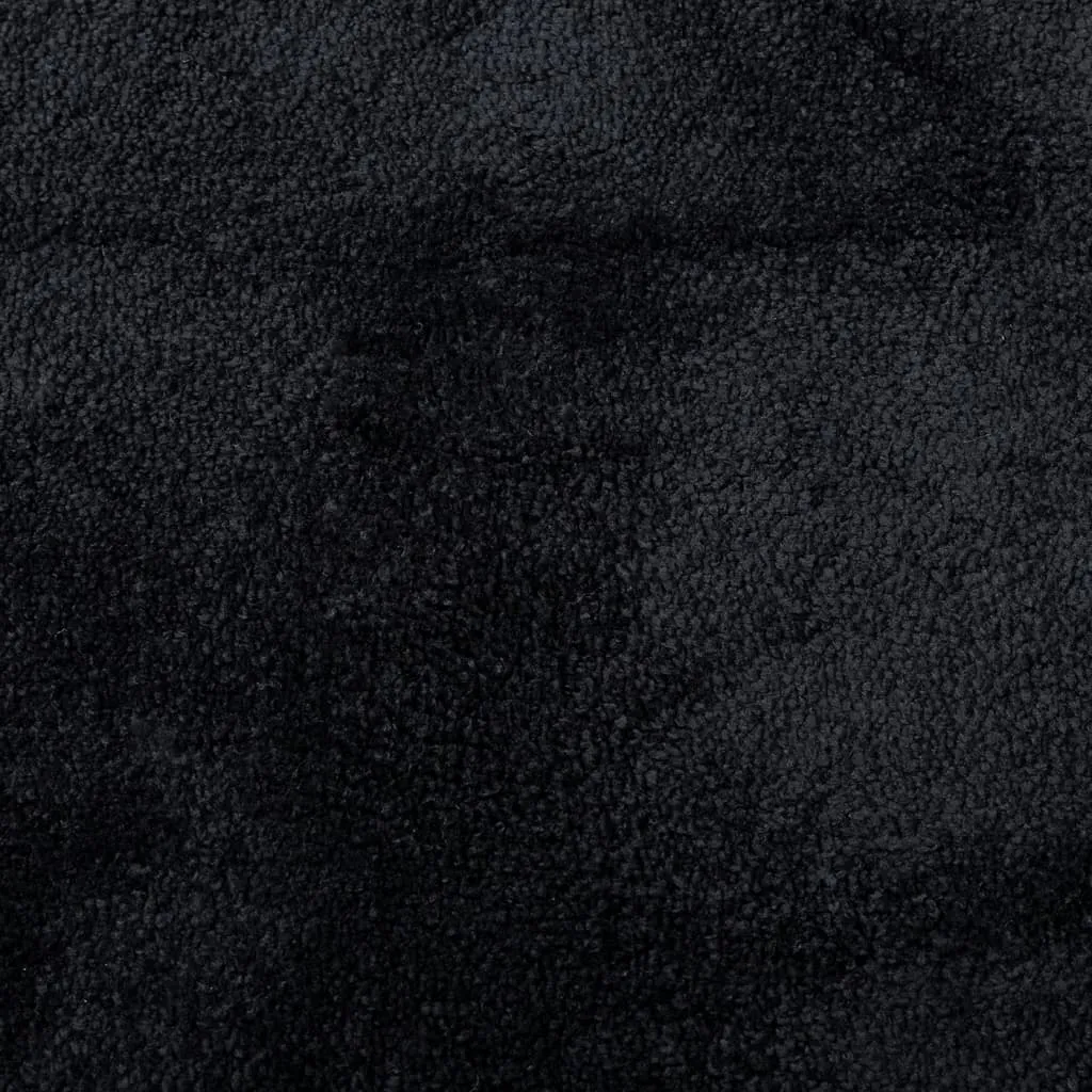 vidaXL Rug OVIEDO Short Pile Black Ø 200 cm - Luxurious Round Area Rug for Elegant Home Decor