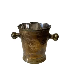 Vintage Brass Dual Handle Ice Bucket