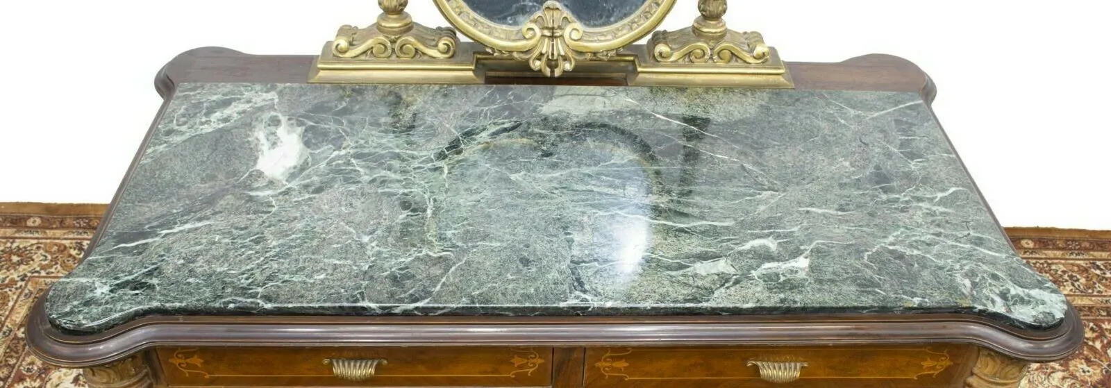 Vintage Vanity, Italian, Mirrored Marble-Top Dressing Table, Mid Century, 1900's, Gorgeous!!