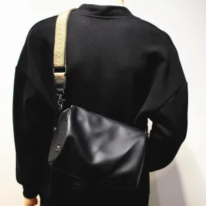 Vvsha  Christmas Gift Black Soft Leather Crossbody Bag