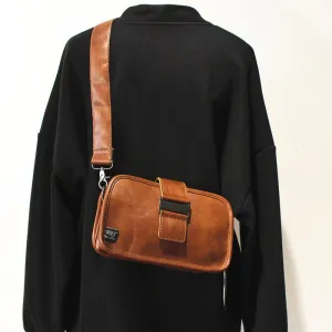 Vvsha  Christmas Gift Buckle Faux Leather Shoulder Bag
