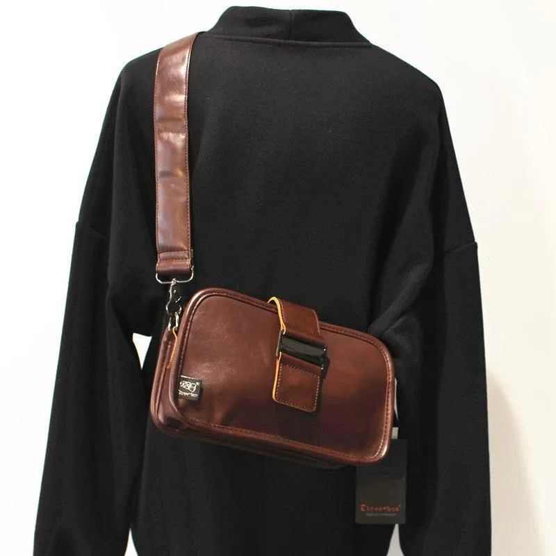 Vvsha  Christmas Gift Buckle Faux Leather Shoulder Bag