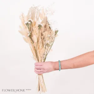 White Boho Wildflower Dried Bouquet - Medium