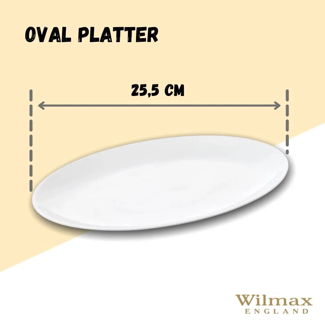 White Oval Plate / Platter 10" inch | 25.5 Cm