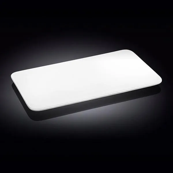 White Rectangle Flat Platter 14" inch X 10" inch | 35.5 X 25 Cm