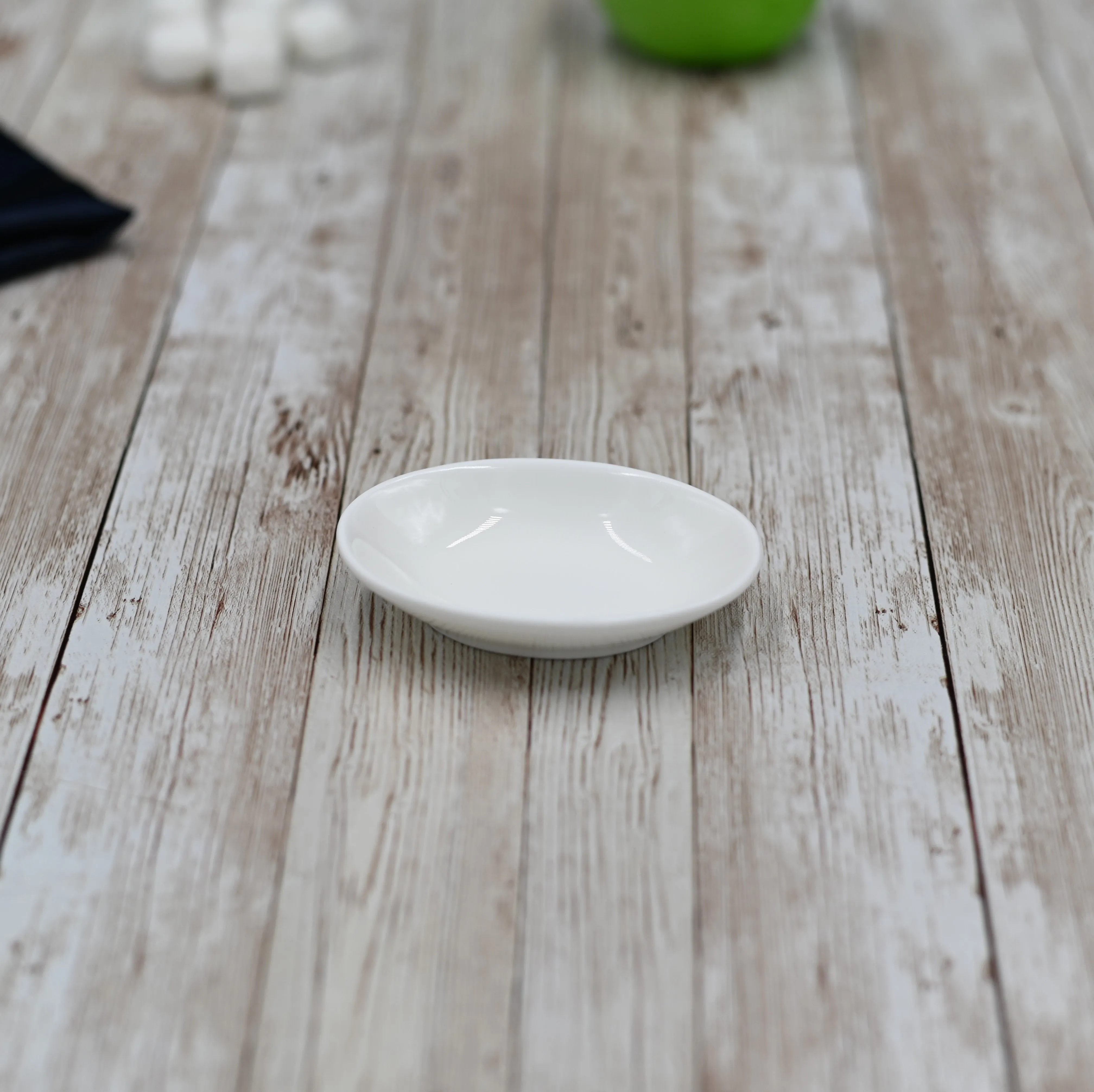 White Snack / Sauce Snack Dish 3.5" inch X 2.5" inch |