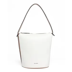Women Endora-Chain Zip Bucket Bag - White