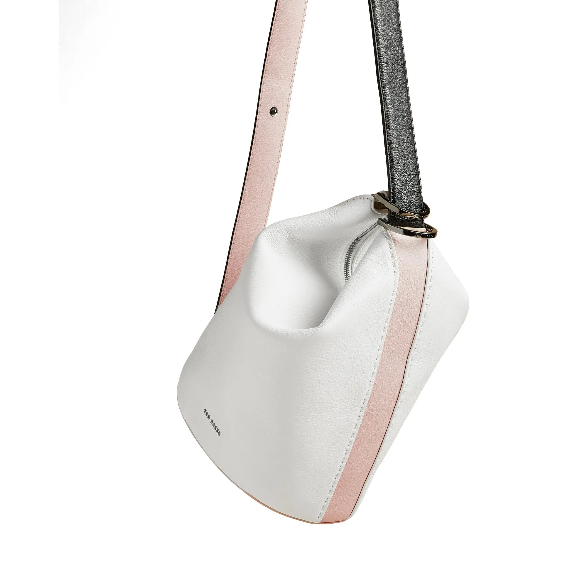 Women Endora-Chain Zip Bucket Bag - White