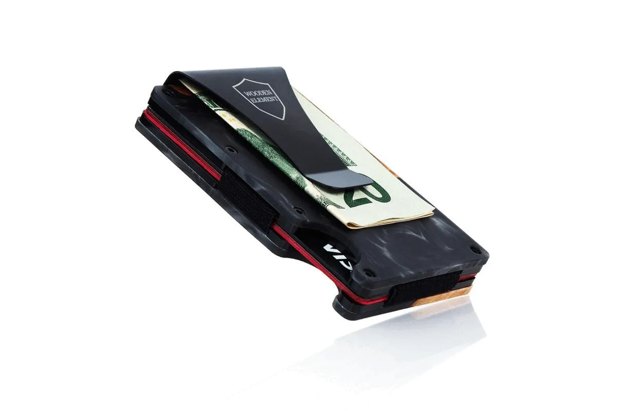 Wood and Resin Smart Wallet (Purple)