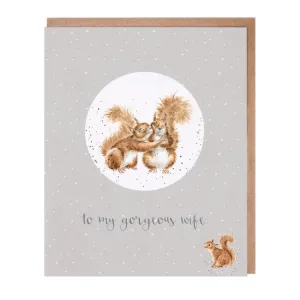 Wrendale Designs Relation Decoration Christmas Card - Gorgeous Wife