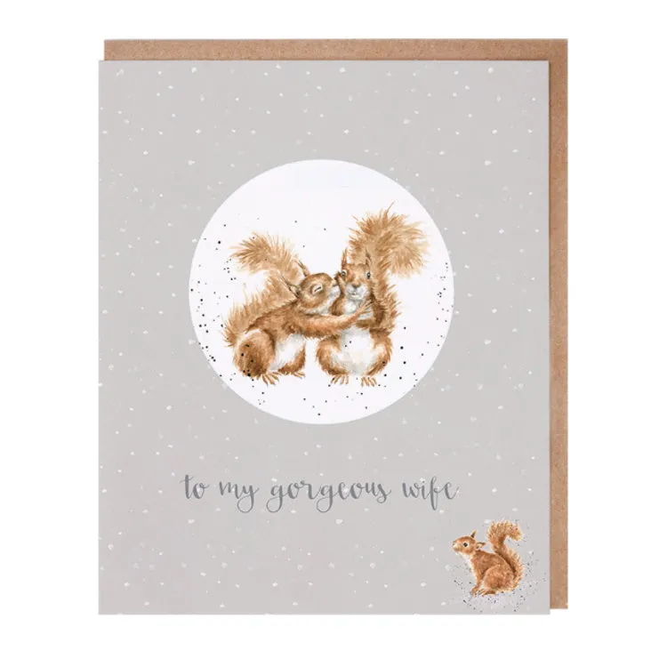 Wrendale Designs Relation Decoration Christmas Card - Gorgeous Wife